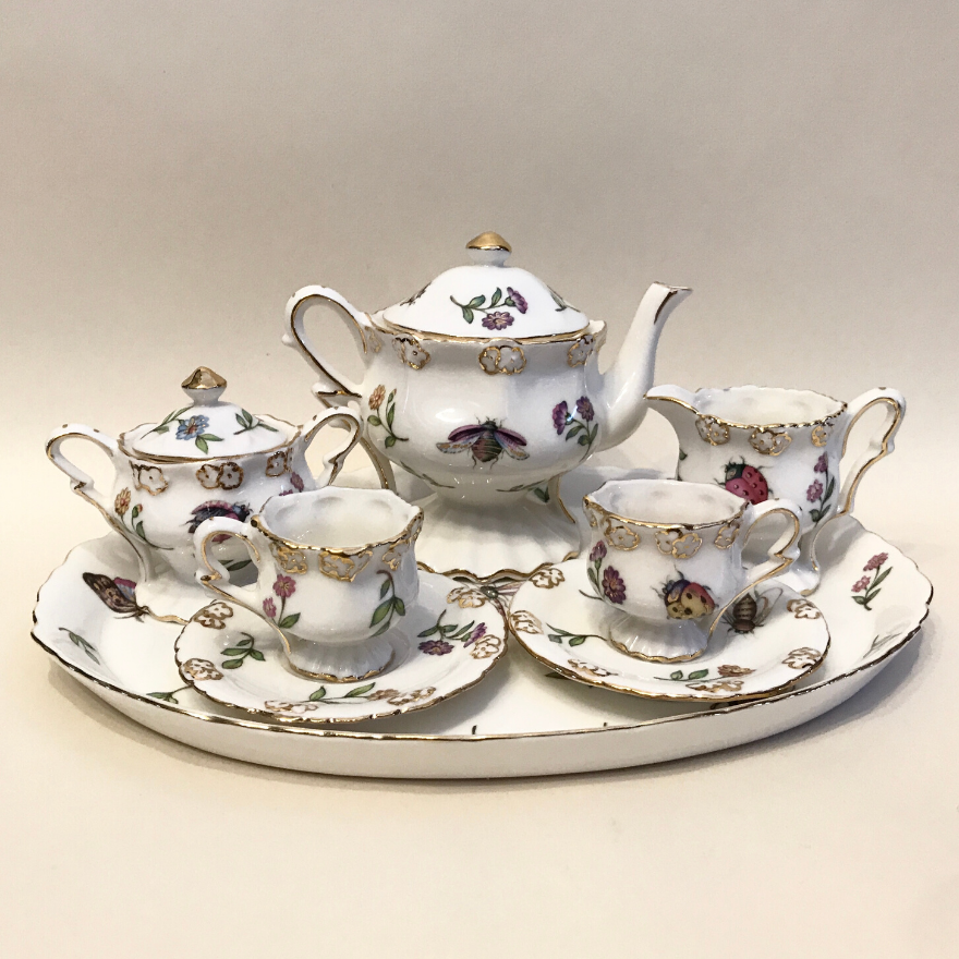 Children's real 2025 tea set